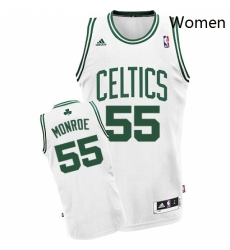 Womens Adidas Boston Celtics 55 Greg Monroe Swingman White Home NBA Jersey 