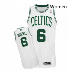 Womens Adidas Boston Celtics 6 Bill Russell Authentic White Home NBA Jersey