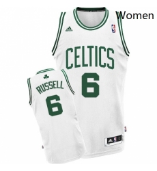 Womens Adidas Boston Celtics 6 Bill Russell Swingman White Home NBA Jersey