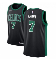 Womens Adidas Boston Celtics 7 Jaylen Brown Authentic Black NBA Jersey Statement Edition