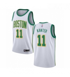 Womens Boston Celtics 11 Enes Kanter Swingman White Basketball Jersey City Edition 