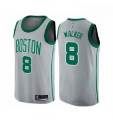 Womens Boston Celtics 8 Kemba Walker Swingman Gray Basketball Jersey City Edition 