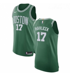 Womens Nike Boston Celtics 17 John Havlicek Authentic GreenWhite No Road NBA Jersey Icon Edition