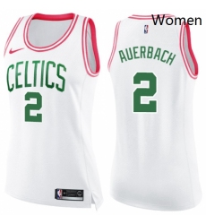 Womens Nike Boston Celtics 2 Red Auerbach Swingman WhitePink Fashion NBA Jersey