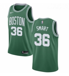 Womens Nike Boston Celtics 36 Marcus Smart Swingman GreenWhite No Road NBA Jersey Icon Edition