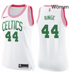 Womens Nike Boston Celtics 44 Danny Ainge Swingman WhitePink Fashion NBA Jersey