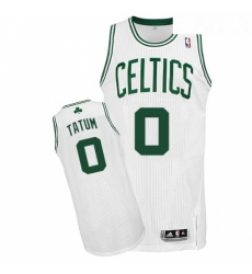 Youth Adidas Boston Celtics 0 Jayson Tatum Authentic White Home NBA Jersey 
