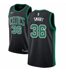 Youth Adidas Boston Celtics 36 Marcus Smart Swingman Black NBA Jersey Statement Edition