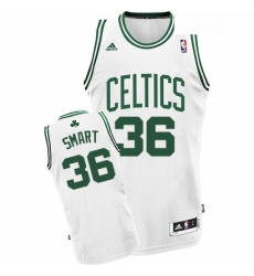 Youth Adidas Boston Celtics 36 Marcus Smart Swingman White Home NBA Jersey