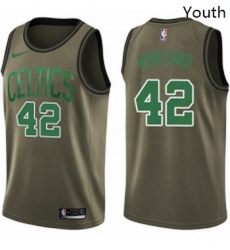 Youth Nike Boston Celtics 42 Al Horford Swingman Green Salute to Service NBA Jersey