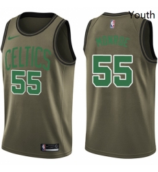 Youth Nike Boston Celtics 55 Greg Monroe Swingman Green Salute to Service NBA Jersey 