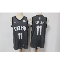Men Brooklyn Nets 11 Kyrie Irving Dark Gray 2021 Swingman Jersey