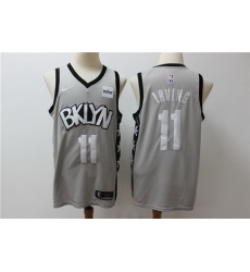 Men Brooklyn Nets 11 Kyrie Irving Gray Nike Swingman Jersey