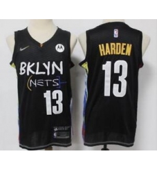 Men Brooklyn Nets 13 James Harden Black 2021 City Edition Nike Swingman Jersey