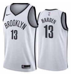 Men Brooklyn Nets 13 James Harden White 2021 Nike Swingman Jersey