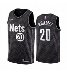Men Brooklyn Nets 20 Landry Shamet Black NBA Swingman 2020 21 Earned Edition Jersey