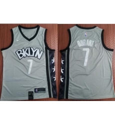 Men Brooklyn Nets 7 Kevin Durant Gray Nike Swingman Jersey