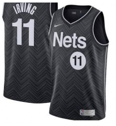 Men Brooklyn Nets Kevin Irving 2021 New Black Jersey