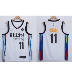 Men Brooklyn Nets Kyrie Irving 11 White 2021 Nike NBA Swingman Jersey