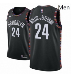 Men NBA 2018 19 Brooklyn Nets 24 Rondae Hollis Jefferson City Edition Black Jersey