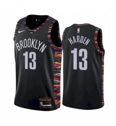 Men Nike Brooklyn Nets 13 James Harden Black NBA Swingman City Edition 2018 19 Jersey