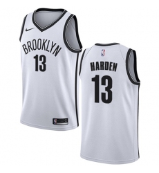 Men Nike Brooklyn Nets 13 James Harden White NBA Swingman Association Edition Jersey