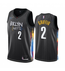 Men Nike Brooklyn Nets 2 Blake Griffin Black NBA Swingman 2020 21 City Edition Jersey