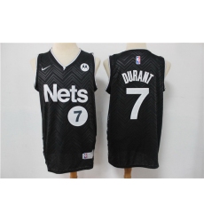 Men Nike Brooklyn Nets Kevin Durant 7 Black NBA New grey playoff bonus jersey