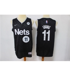 Men Nike Brooklyn Nets Kyrie Irving 11 Black NBA New grey playoff bonus jersey