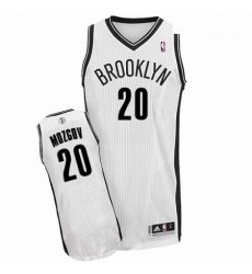 Mens Adidas Brooklyn Nets 20 Timofey Mozgov Authentic White Home NBA Jersey