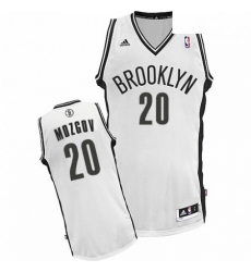 Mens Adidas Brooklyn Nets 20 Timofey Mozgov Swingman White Home NBA Jersey