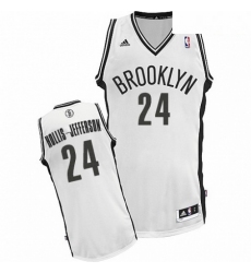 Mens Adidas Brooklyn Nets 24 Rondae Hollis Jefferson Swingman White Home NBA Jersey