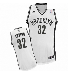 Mens Adidas Brooklyn Nets 32 Julius Erving Swingman White Home NBA Jersey