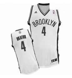 Mens Adidas Brooklyn Nets 4 Jahlil Okafor Swingman White Home NBA Jersey 