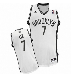 Mens Adidas Brooklyn Nets 7 Jeremy Lin Swingman White Home NBA Jersey