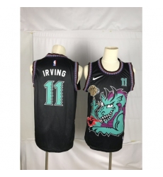 Men's Brooklyn Nets #11 Kyrie Irving Dragon Black Jersey