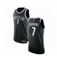 Mens Brooklyn Nets 7 Kevin Durant Authentic Black Basketball Jersey Icon Edition 