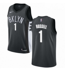 Mens Nike Brooklyn Nets 1 DAngelo Russell Authentic Gray NBA Jersey Statement Edition