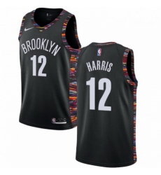 Mens Nike Brooklyn Nets 12 Joe Harris Swingman Black NBA Jersey 2018 19 City Edition 