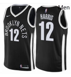 Mens Nike Brooklyn Nets 12 Joe Harris Swingman Black NBA Jersey City Edition 