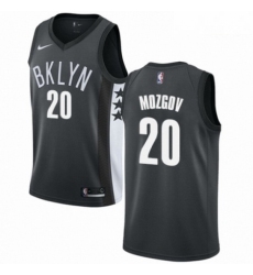 Mens Nike Brooklyn Nets 20 Timofey Mozgov Swingman Gray NBA Jersey Statement Edition