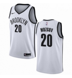 Mens Nike Brooklyn Nets 20 Timofey Mozgov Swingman White NBA Jersey Association Edition