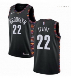 Mens Nike Brooklyn Nets 22 Caris LeVert Swingman Black NBA Jersey 2018 19 City Edition