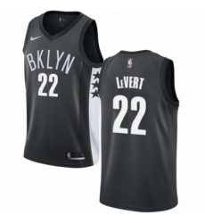 Mens Nike Brooklyn Nets 22 Caris LeVert Swingman Gray NBA Jersey Statement Edition