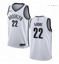 Mens Nike Brooklyn Nets 22 Caris LeVert Swingman White NBA Jersey Association Edition