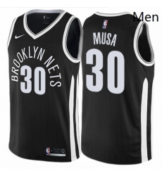 Mens Nike Brooklyn Nets 30 Dzanan Musa Swingman Black NBA Jersey City Edition 