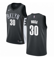 Mens Nike Brooklyn Nets 30 Dzanan Musa Swingman Gray NBA Jersey Statement Edition 