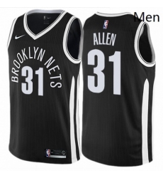 Mens Nike Brooklyn Nets 31 Jarrett Allen Swingman Black NBA Jersey City Edition 