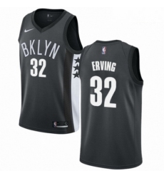 Mens Nike Brooklyn Nets 32 Julius Erving Authentic Gray NBA Jersey Statement Edition