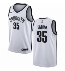 Mens Nike Brooklyn Nets 35 Kenneth Faried Swingman White NBA Jersey Association Edition 